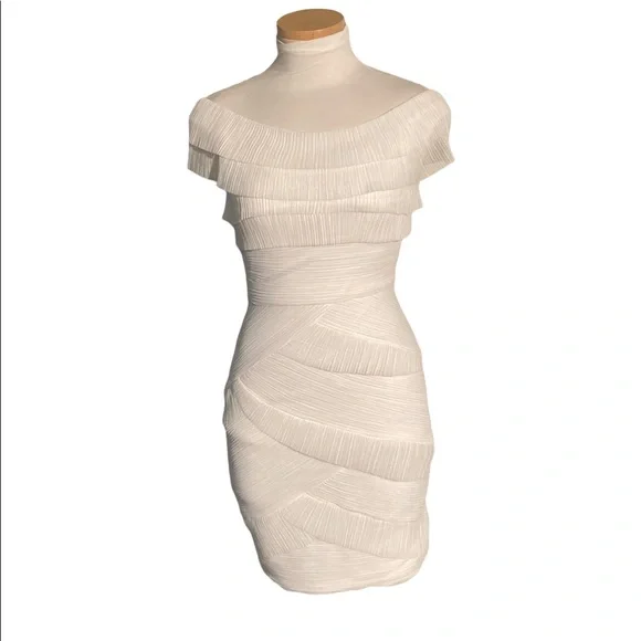 white christmas dresses Pleated Gown – BCBGMAXAZRIA main image 1